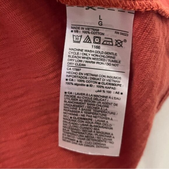 Old Navy Slub Cotton T-Shirt Dress Fit & Flare Rust L - Picture 4 of 7